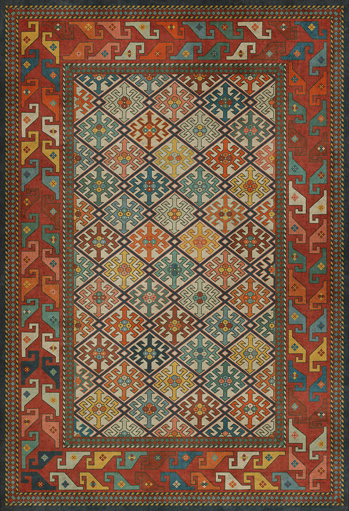 Daghestan Raduga - vinyl floor cloth 52x76