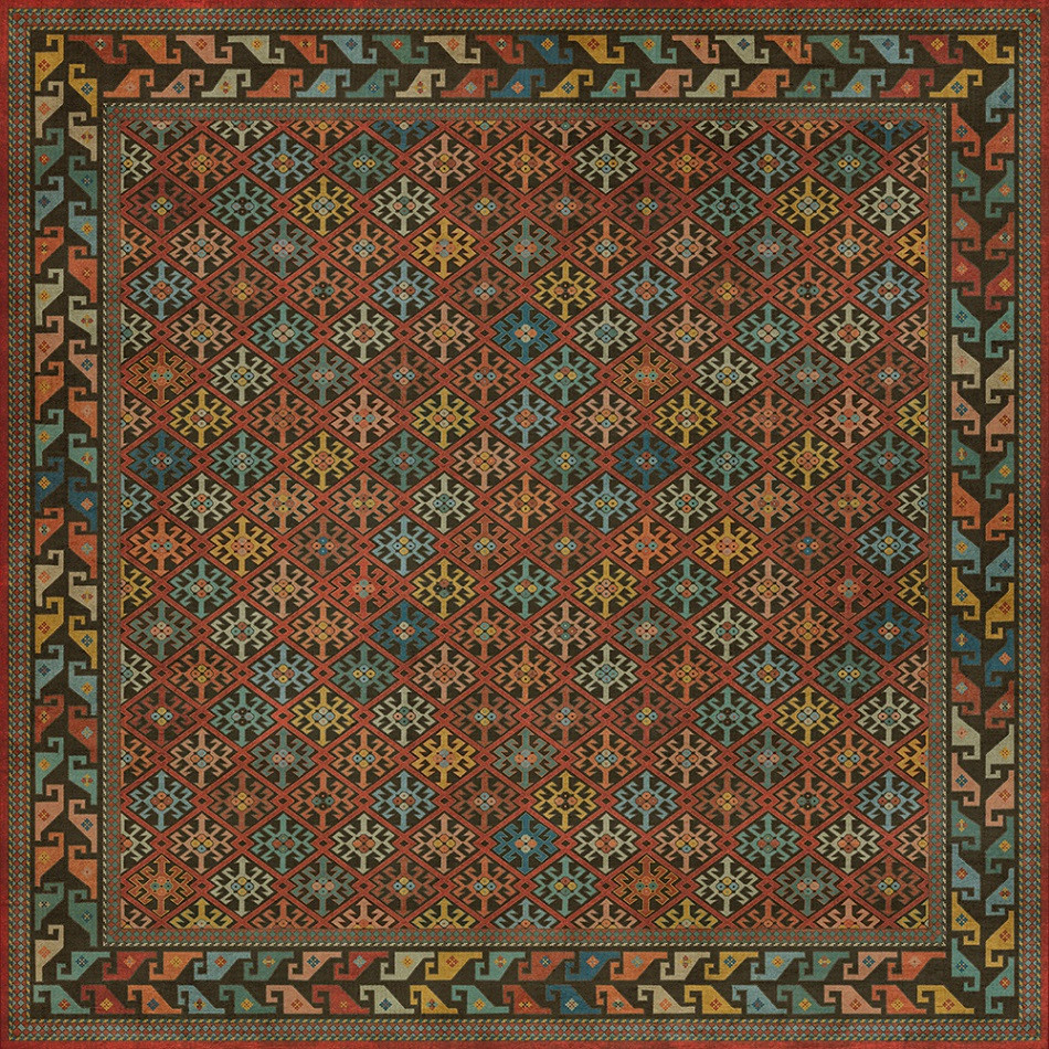 Daghestan Raduga - vinyl floor cloth 96x96