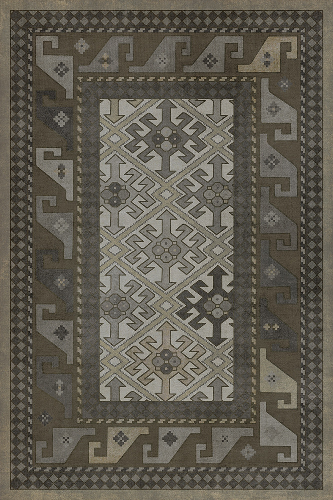 Daghestan Vokzal - vinyl floor cloth sizes 20x30, 24x36