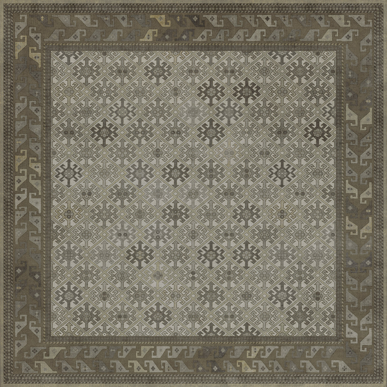 Daghestan Vokzal - vinyl floor cloth 84x84