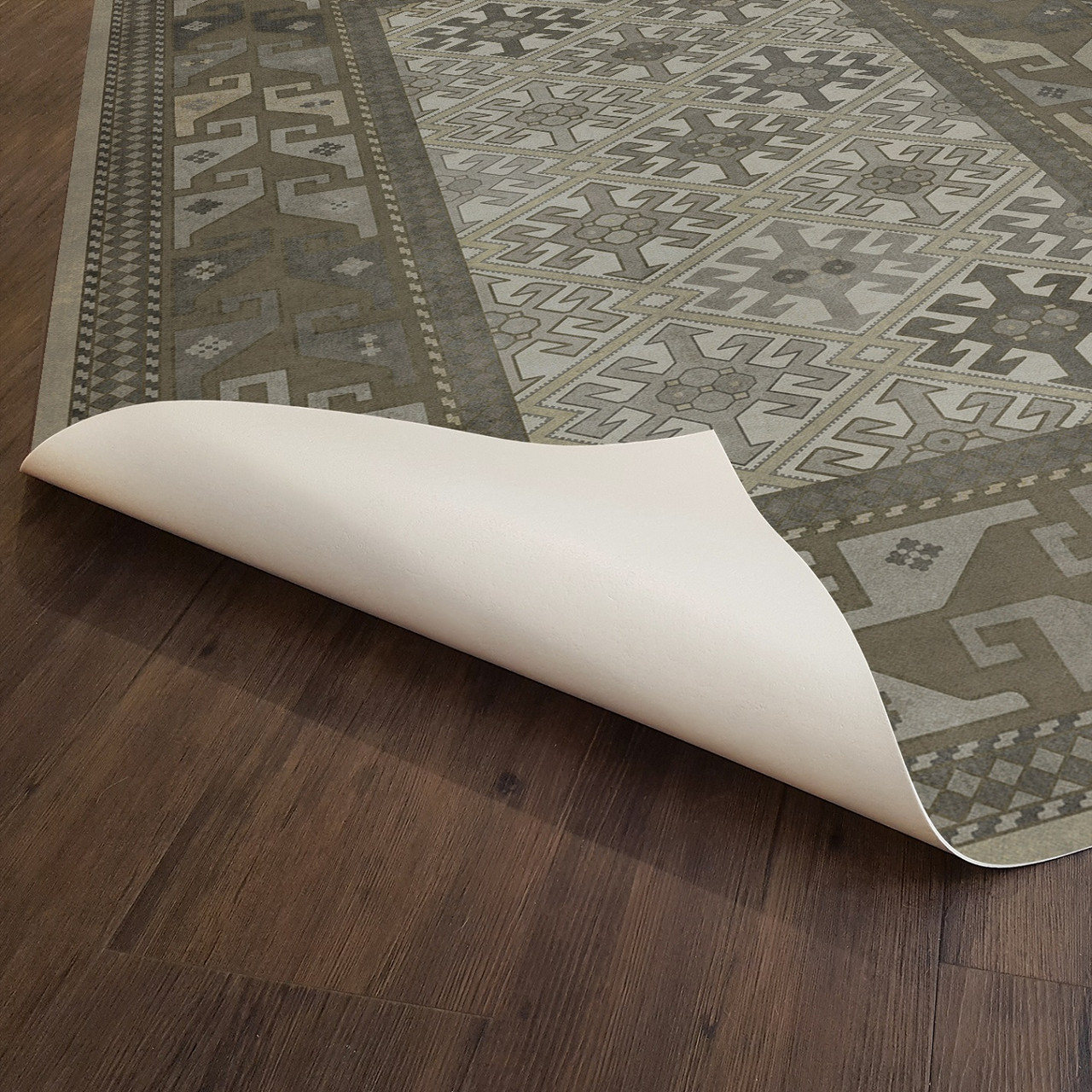 Daghestan Vokzal - vinyl floor cloth underside 