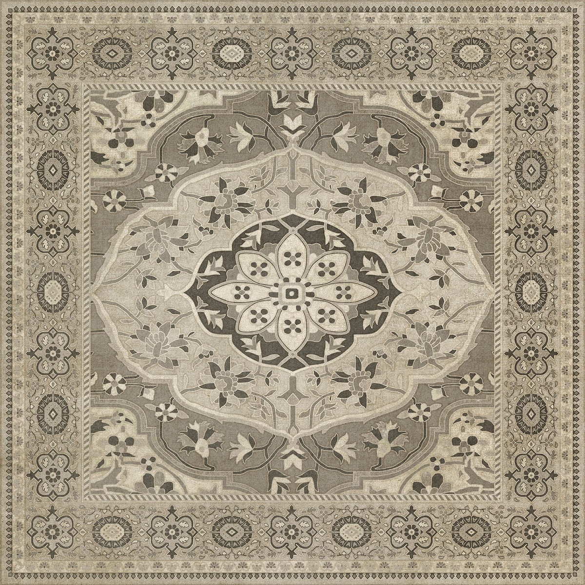 Farahan Mahtab - vinyl floor cloth 48x48