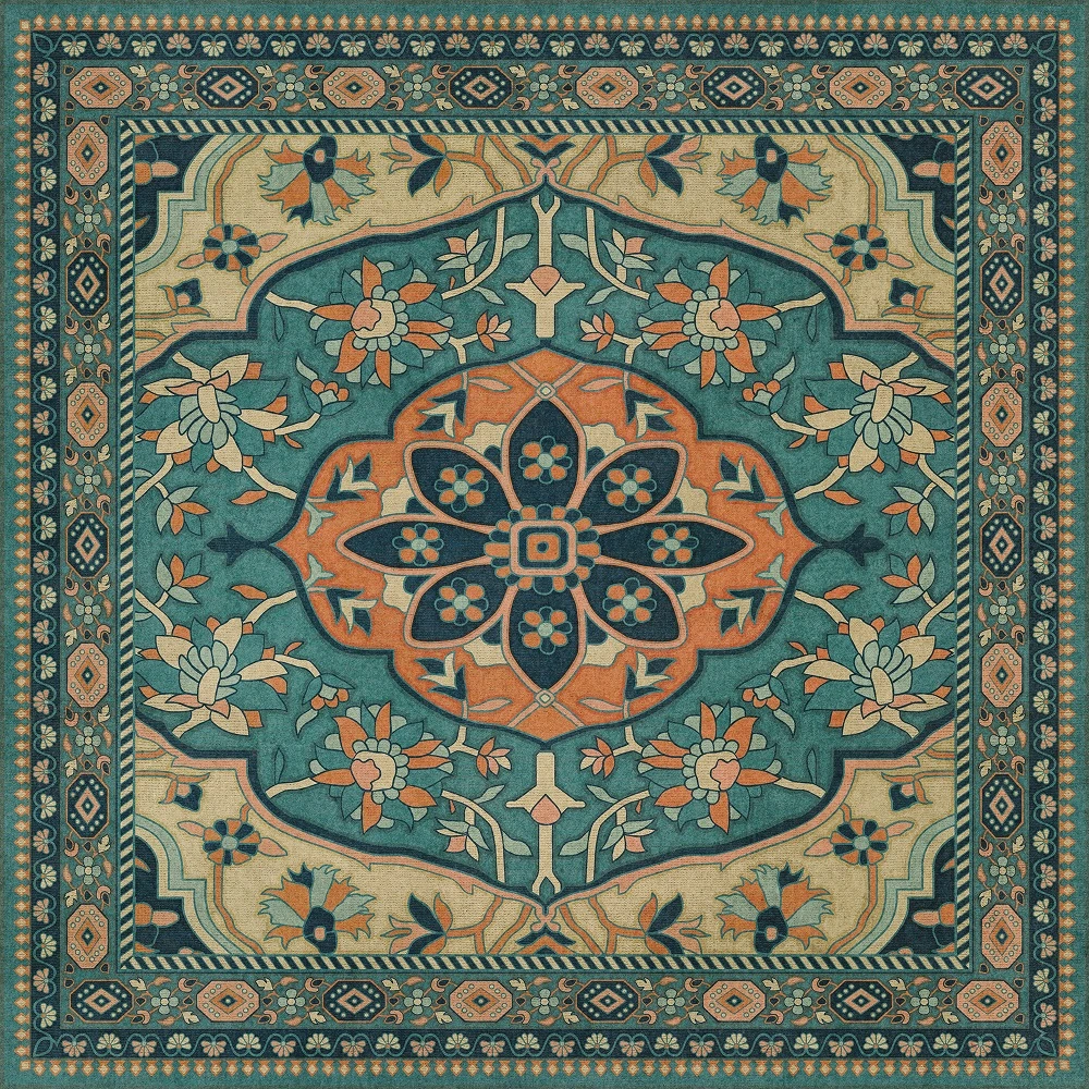 Farahan Ziba - vinyl floor cloth 36x36