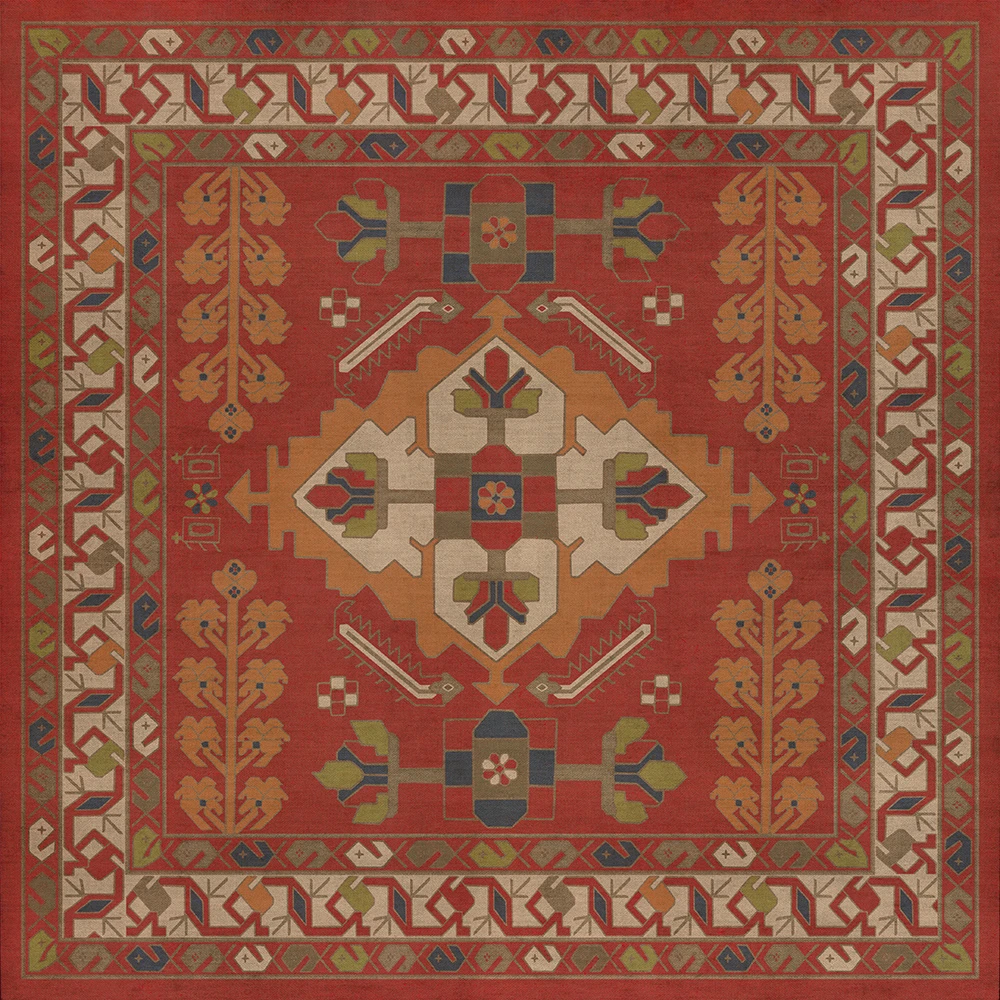 Hamadan Arkadas - vinyl floor cloth 36x36