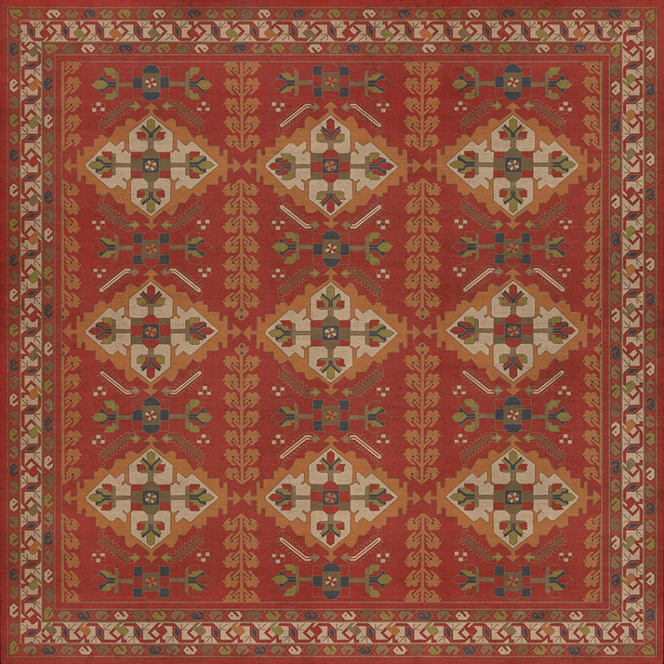 Hamadan Arkadas - vinyl floor cloth 72x72