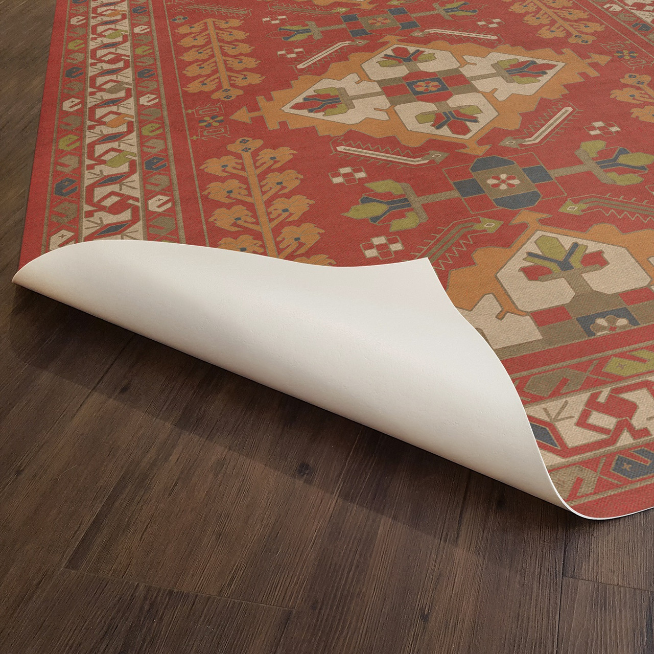Hamadan Arkadas - vinyl floor cloth underside 