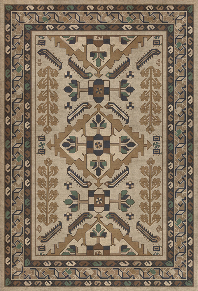 Hamadan Babayani - vinyl floor cloth sizes 30x44, 38x56