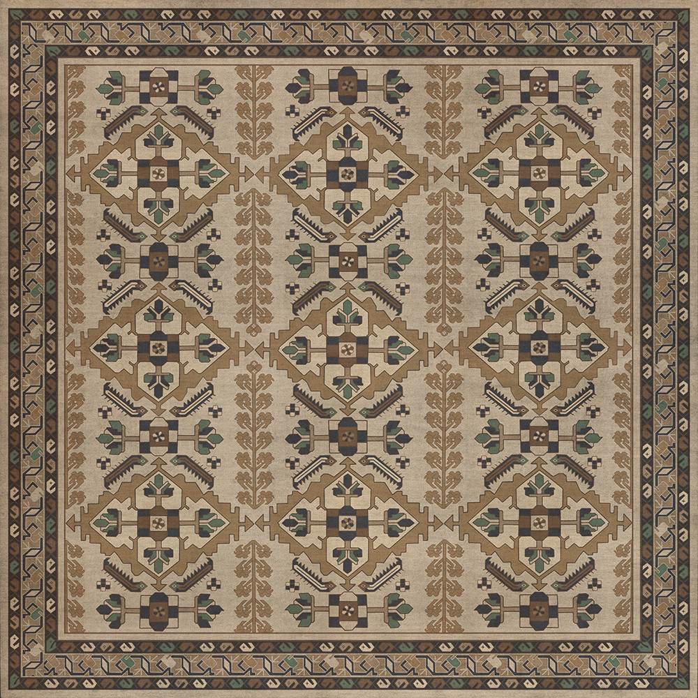 Hamadan Babayani - vinyl floor cloth 72x72