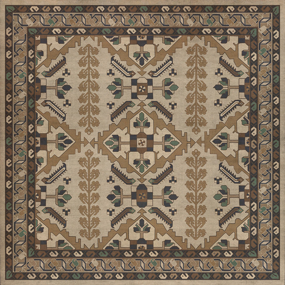 Hamadan Babayani - vinyl floor cloth 48x48