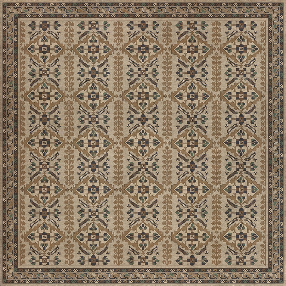 Hamadan Babayani - vinyl floor cloth 96x96