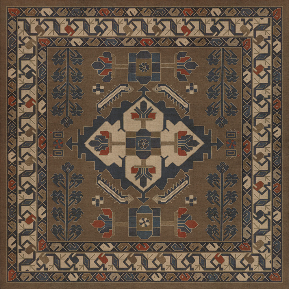 Hamadan Hadi - vinyl floor cloth 36x36