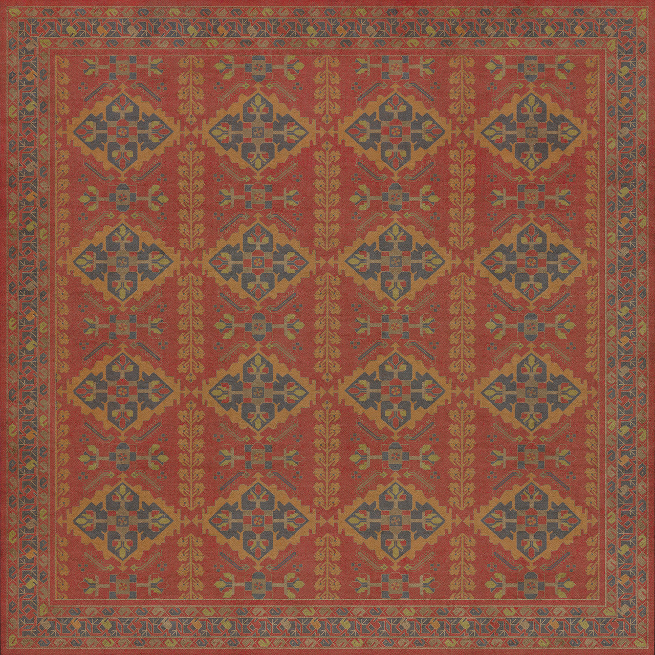Hamadan Memnu - vinyl floor cloth 84x84