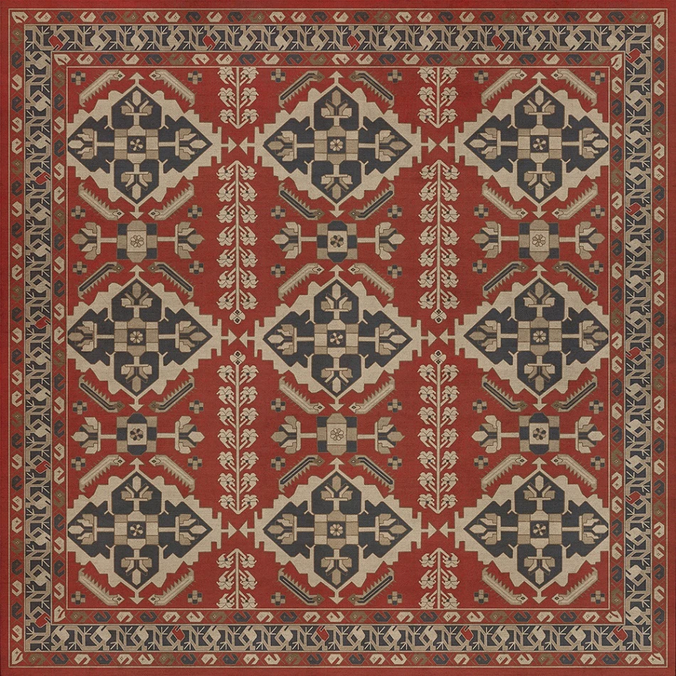 Hamadan Kismet - vinyl floor cloth 60x60