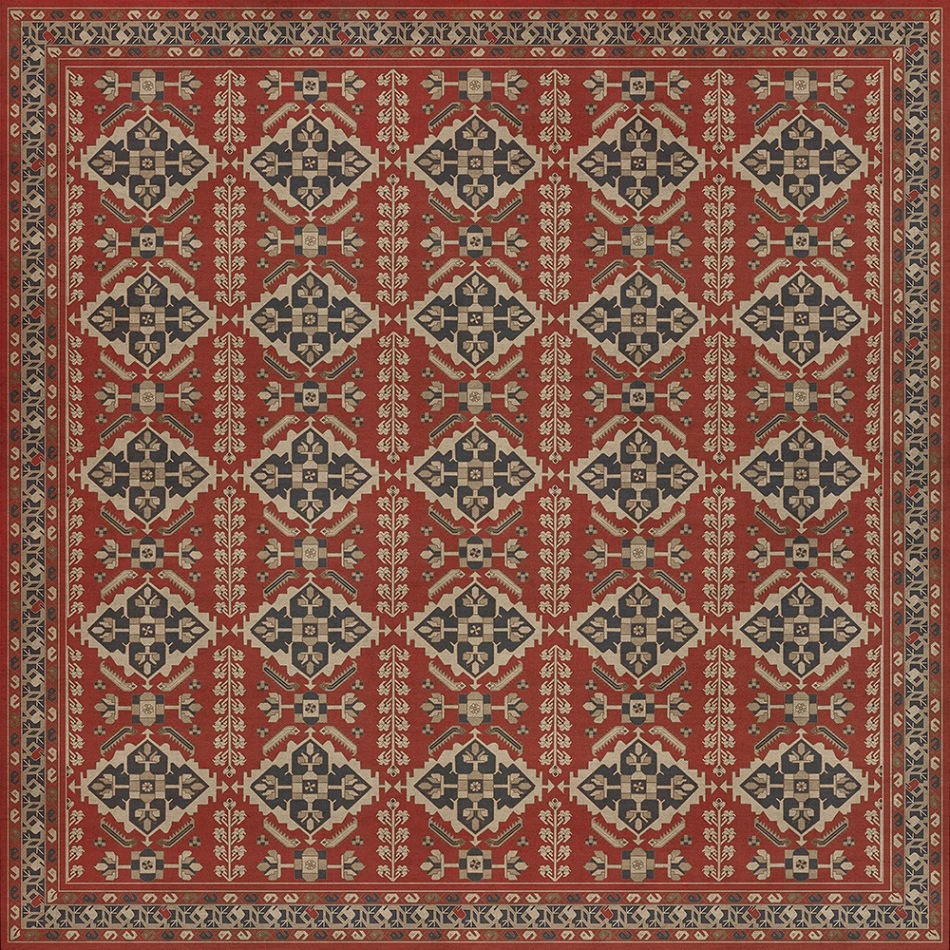 Hamadan Kismet - vinyl floor cloth 96x96