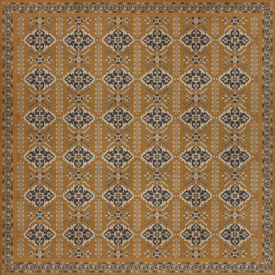 Hamadan Noor - vinyl floor cloth 120x120