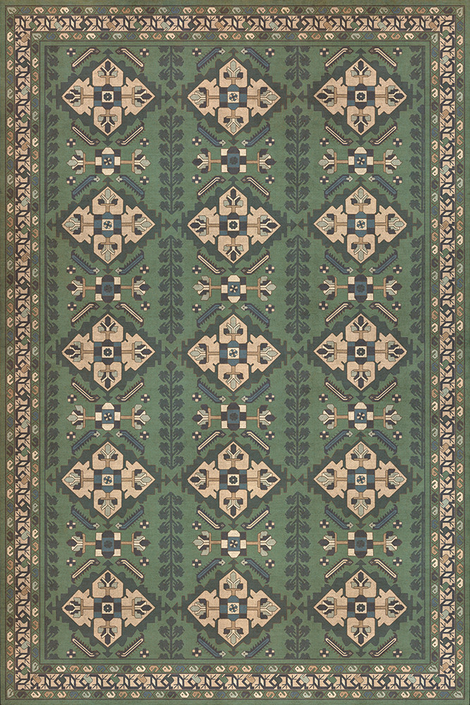 Hamadan Yakamoz - vinyl floor cloth 72x108