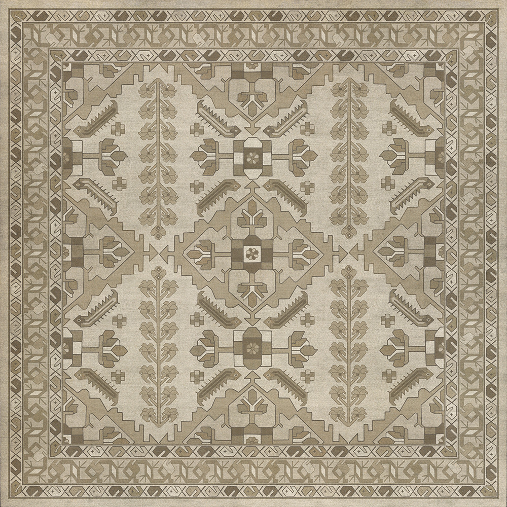 Hamadan Yasmine - vinyl floor cloth 48x48