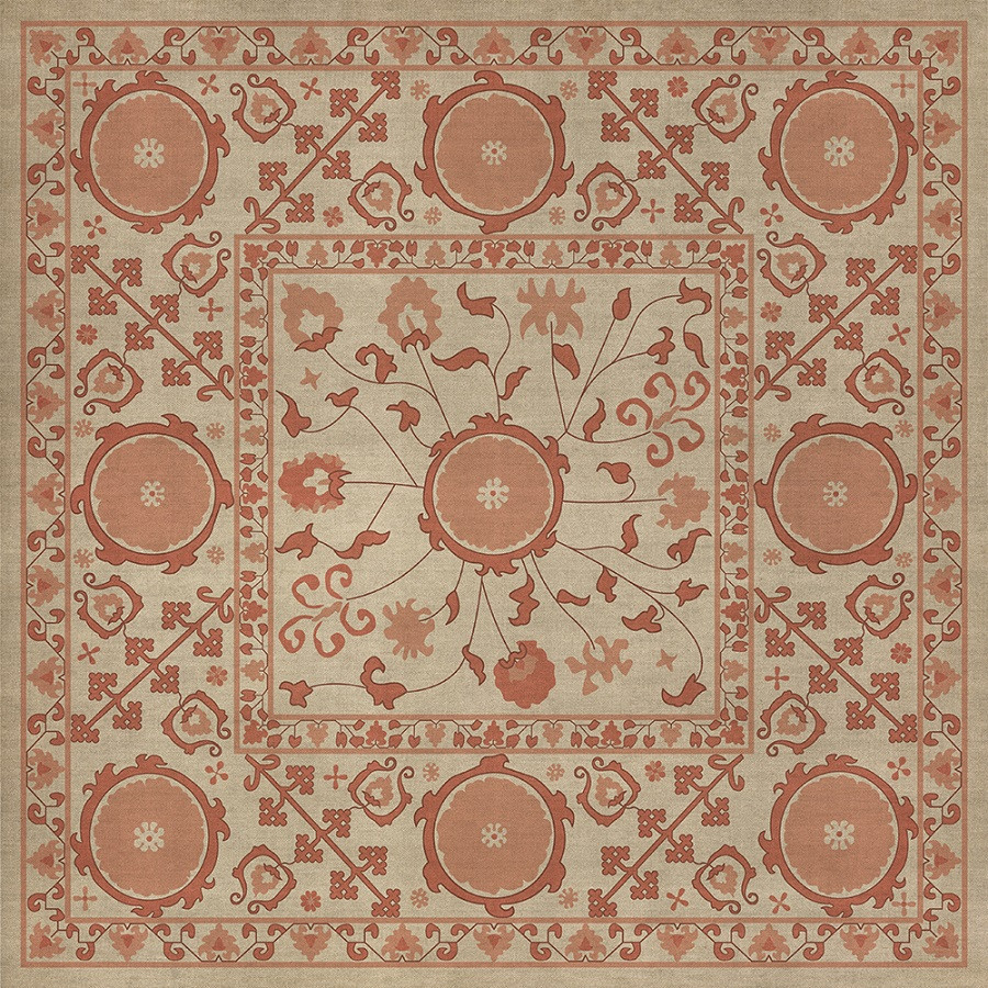 Samarkand Gazal - vinyl floor cloth 36x36