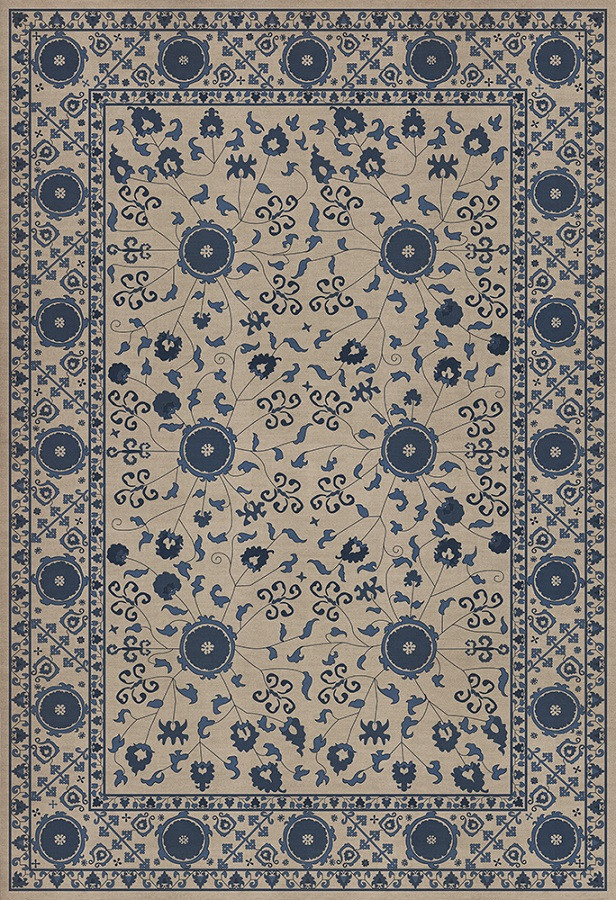 Samarkand Okean - vinyl floor cloth 52x76