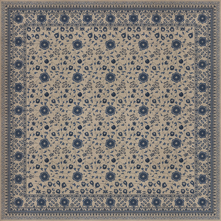 Samarkand Okean - vinyl floor cloth 120x120