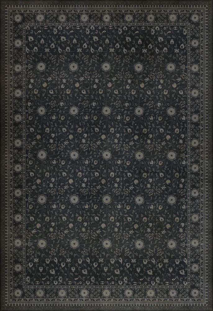 Samarkand Qora - vinyl floor cloth 120x175
