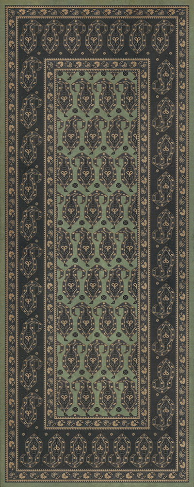 Kintala Dariav - vinyl floor cloth sizes 30x75, 36x90