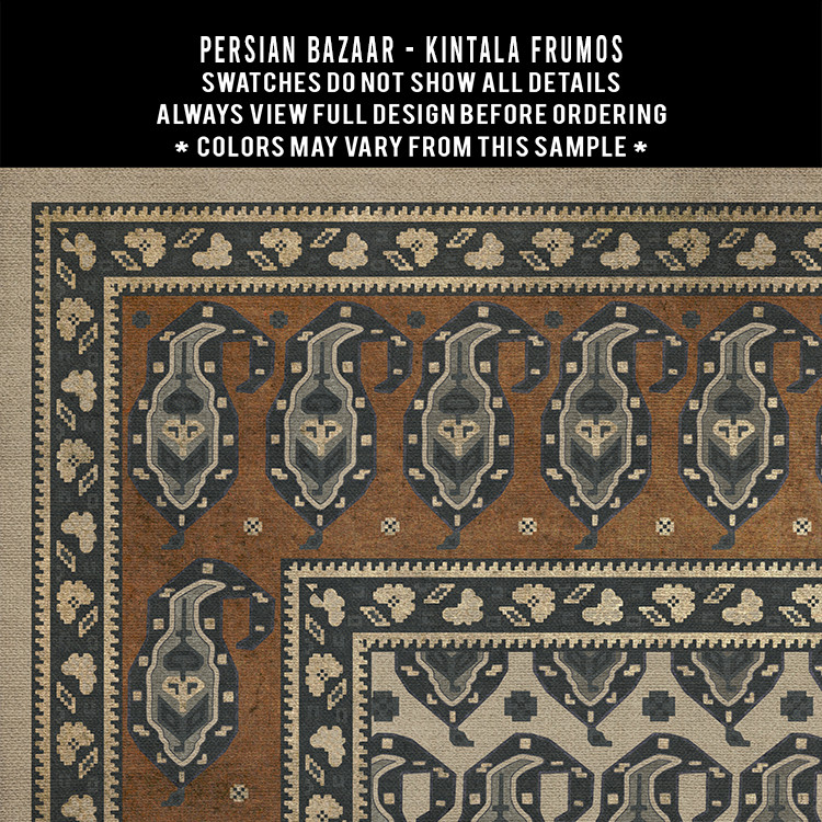 Kintala Frumos - vinyl floor cloth 5"x5" swatch