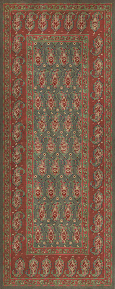 Kintala Mora - vinyl floor cloth sizes 30x75, 36x90