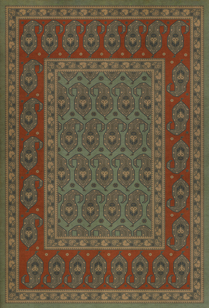 Kintala Nuri - vinyl floor cloth sizes 30x44, 38x56