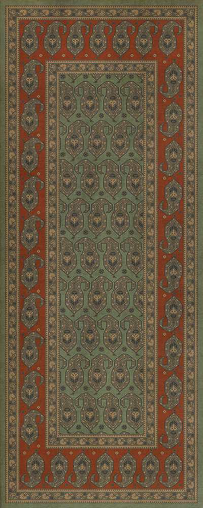 Kintala Nuri - vinyl floor cloth sizes 30x75, 36x90