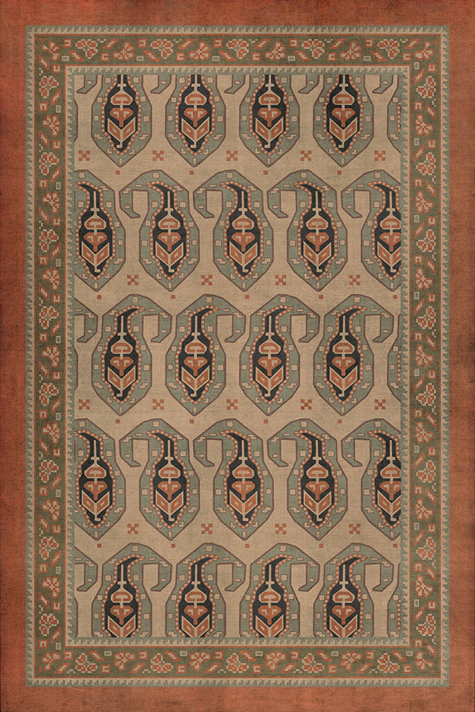 Kintala Rakli - vinyl floor cloth sizes 20x30, 24x36
