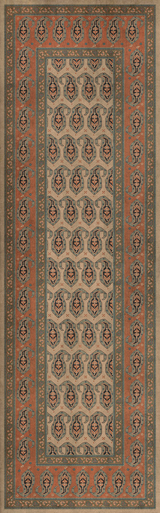 Kintala Rakli - vinyl floor cloth sizes 24x77, 30x96, 26x83, 36x115