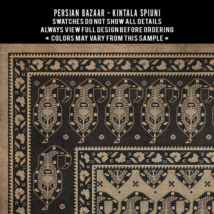 Kintala Spiuni - vinyl floor cloth 5"x5" swatch