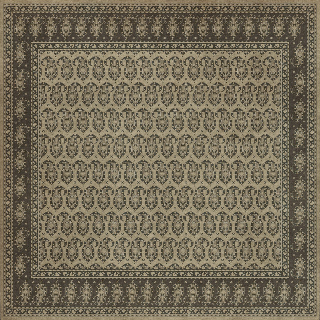 Kintala Spiuni - vinyl floor cloth 84x84