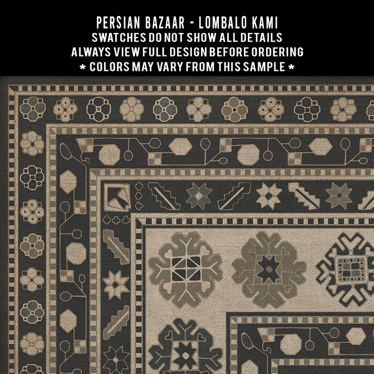 Lombalo Kami - vinyl floor cloth 5"x5" swatch