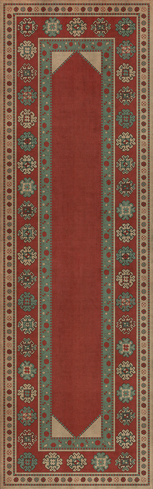 Lombalo Zartar - vinyl floor cloth sizes 24x77, 30x96, 26x83, 36x115
