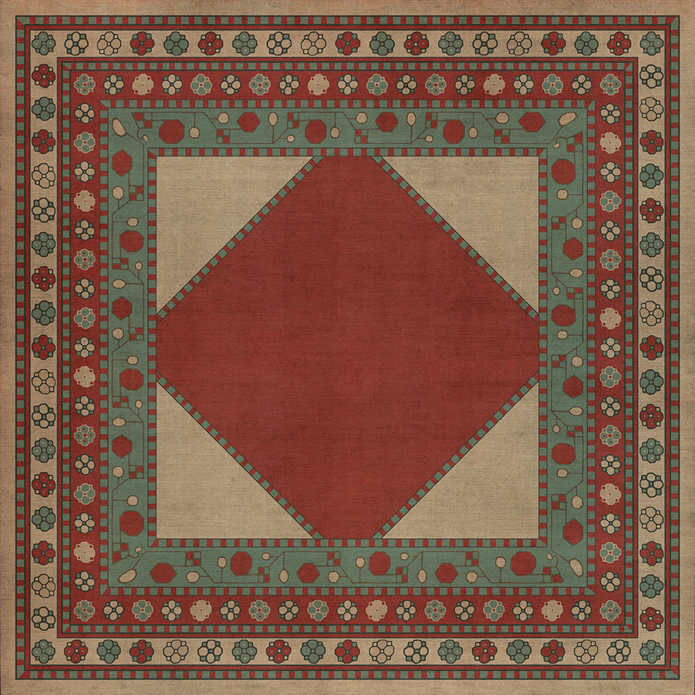 Lombalo Zartar - vinyl floor cloth 36x36
