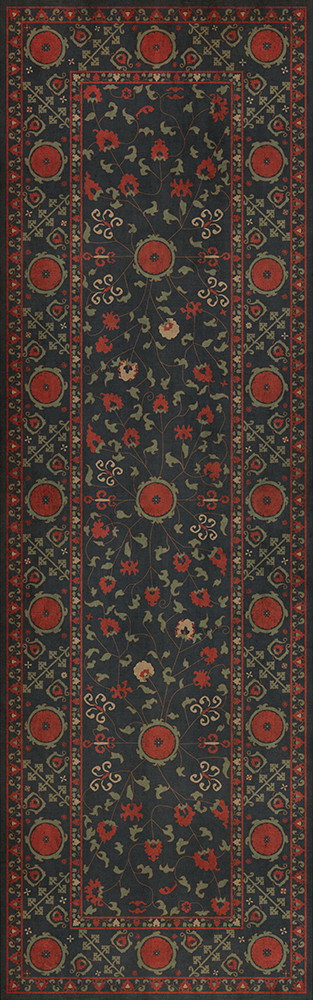 Samarkand Anora - vinyl floor cloth sizes 24x77, 30x96, 26x83, 36x115