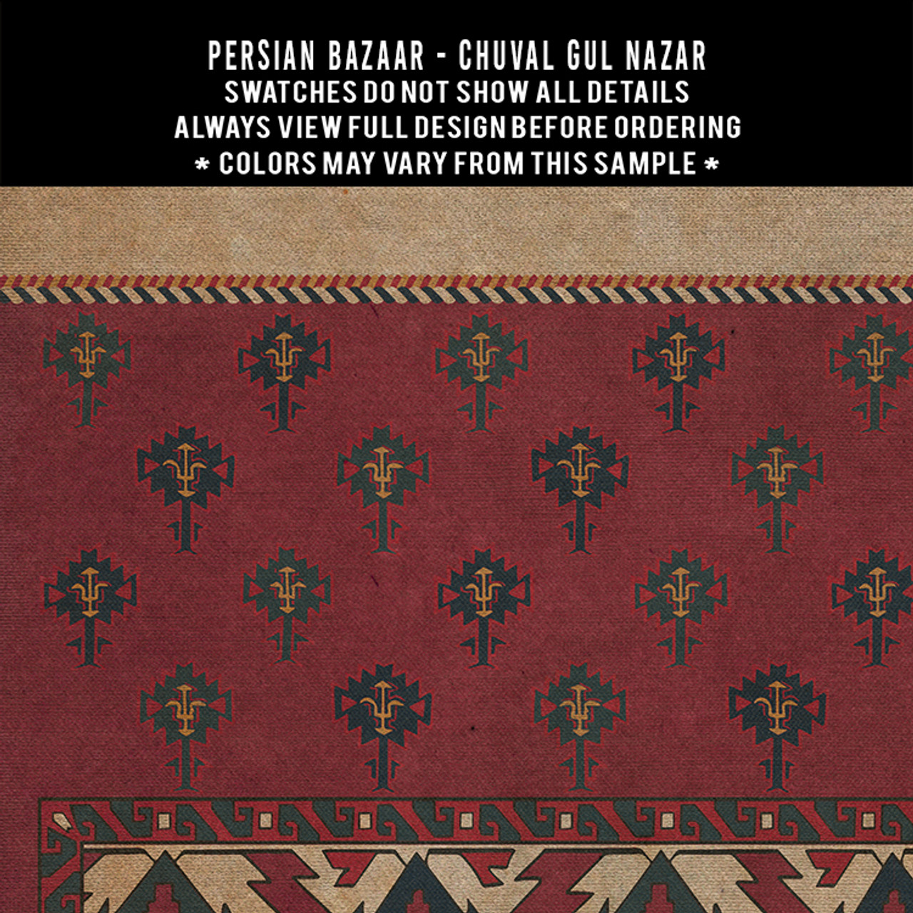 Swatches for Chuval Gul - vinyl floor cloths