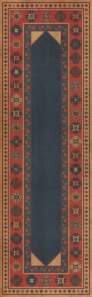Lombalo Kohar - vinyl floor cloth 24x77, 30x96, 26x83, 36x115