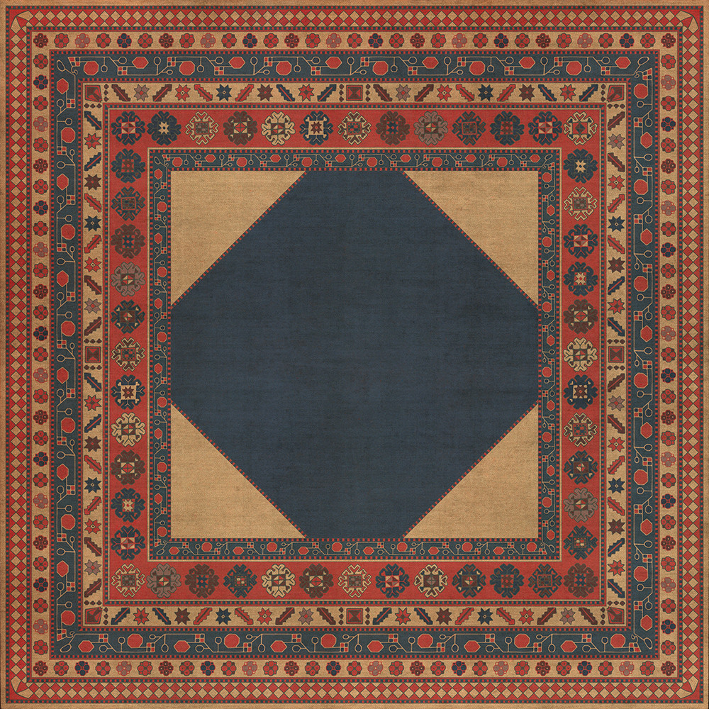 Lombalo Kohar - vinyl floor cloth 84x84, 96x96