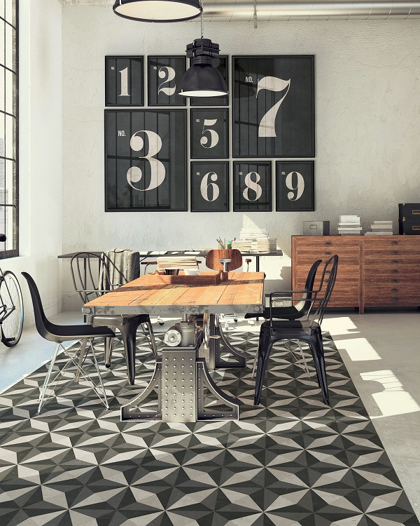 Number 6 on black - large Spicher and Company wall art