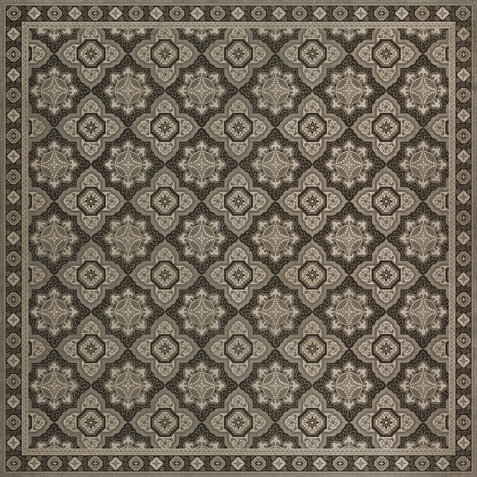 Williamsburg Antiquary First Edition - vinyl floor cloth sizes 96x96, 120x120