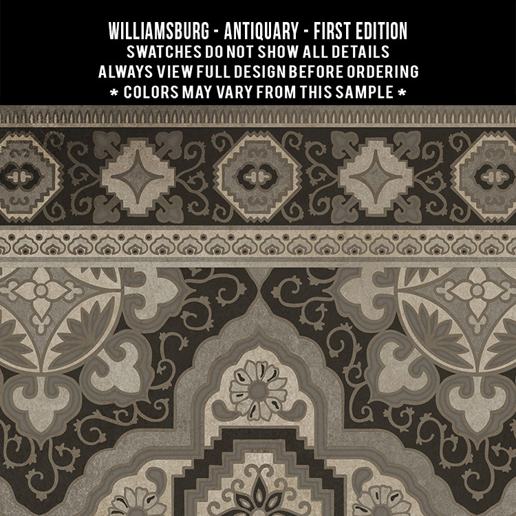 Williamsburg Antiquary First Edition - vinyl floor cloth 5"x5" swatch sample