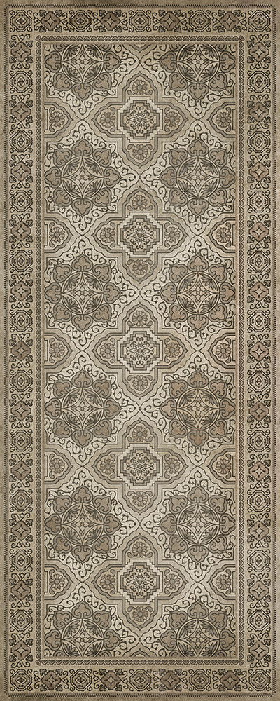 Williamsburg Antiquary Holograph - vinyl floor cloth sizes 30x75, 36x90