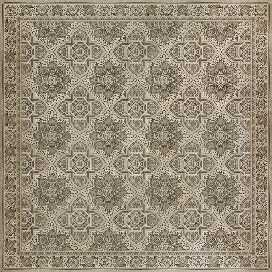 Williamsburg Antiquary Holograph - vinyl floor cloth sizes 60x60, 72x72