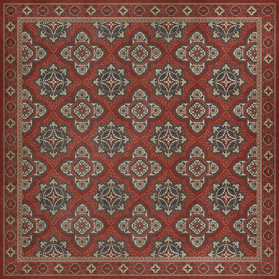 Williamsburg Antiquary Provenance - vinyl floor cloth sizes 60x60, 72x72