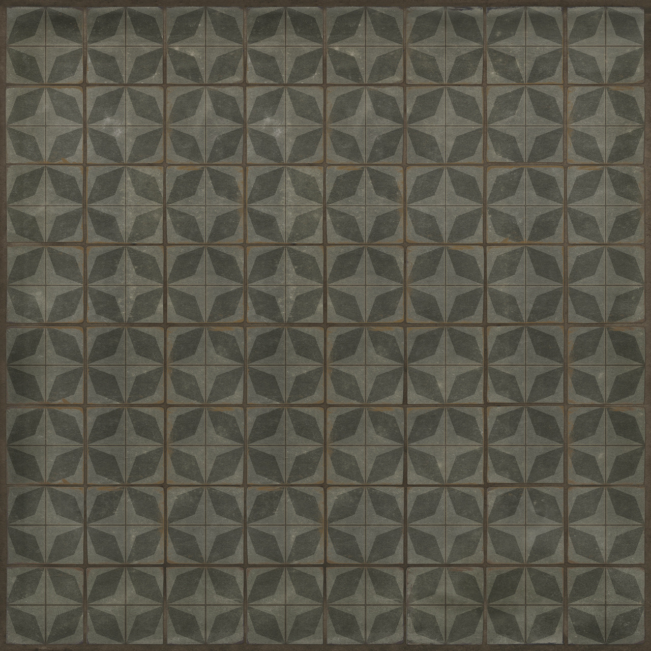 Pattern 54 Nuclear Fusion - vinyl floor cloth sizes  84x84, 96x96, 120x120