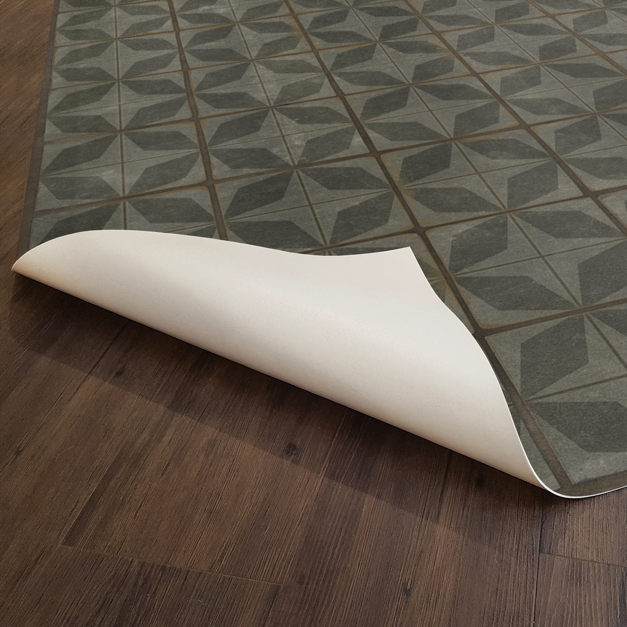 classic pattern 54 nuclear fusion vinyl floor cloth underside 