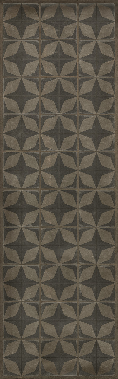 Classic Pattern 54 Meteor Shower - vinyl floor cloth sizes 26x83, 36x115